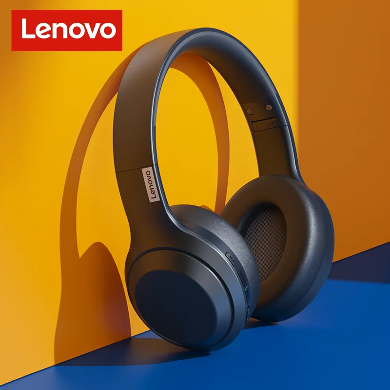 

Lenovo Thinkplus TH10 AAC HiFi Audiophile Stereo Wireless Headset Bluetooth Headphone with Microphone Noise Cancelling Earphone