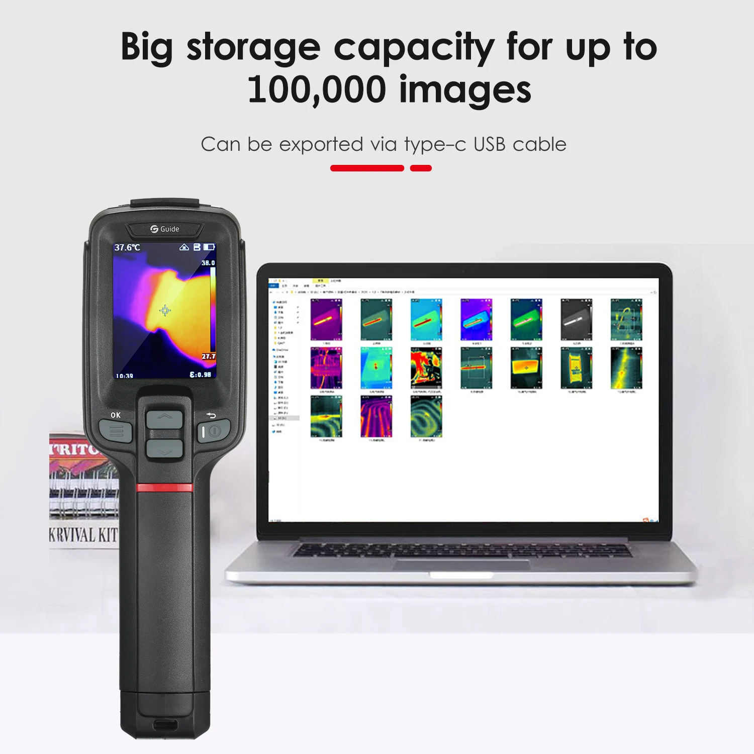 

GUIDE T120 floor heating pipeline leak detection high-definition thermal imaging thermal imager industrial temperature