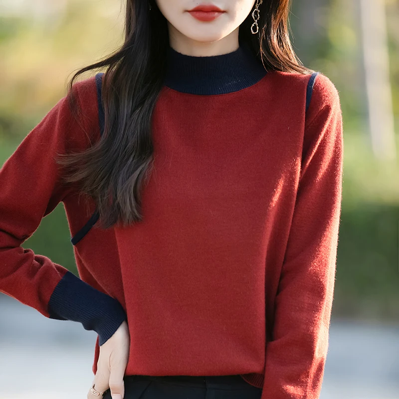 Женский вязаный топ из 100% мериносовой шерсти осень/зима новая толстовка с