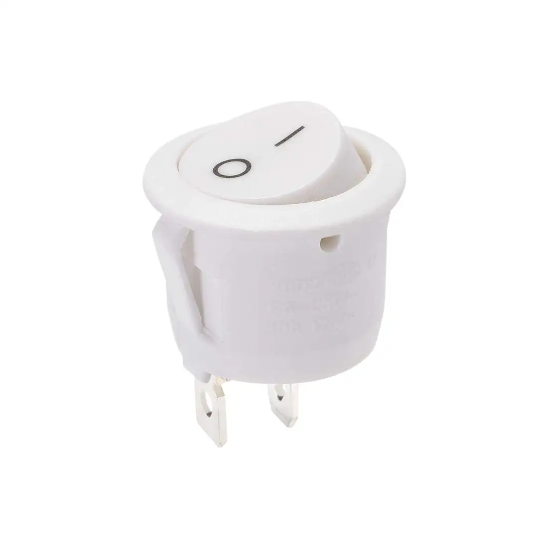 

Keszoox SPST Boat Rocker Switch Round White Toggle Switch for Boat Marine 2pins ON/Off AC250V/6A 125V/10A 1pcs