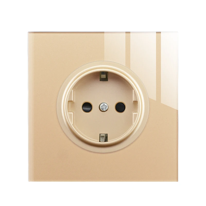 

Реwnssin электрическая розетка стеклянная золотая 1-4 гнезда с USB