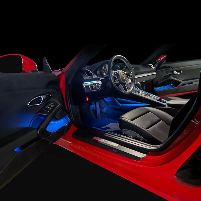 

Высококачественный персонализированный светодиодный 64 цвета, оптоволоконный атмосферный свет с управлением экраном, окружасветильник дл...