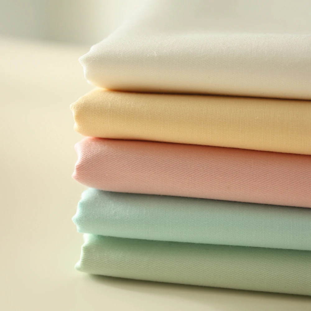 

160x50cm Solid Color Poplin Cotton Fabric DIY Children's Wear Cloth Make Bedding Quilt Fabric for Girl Dress telas por metro