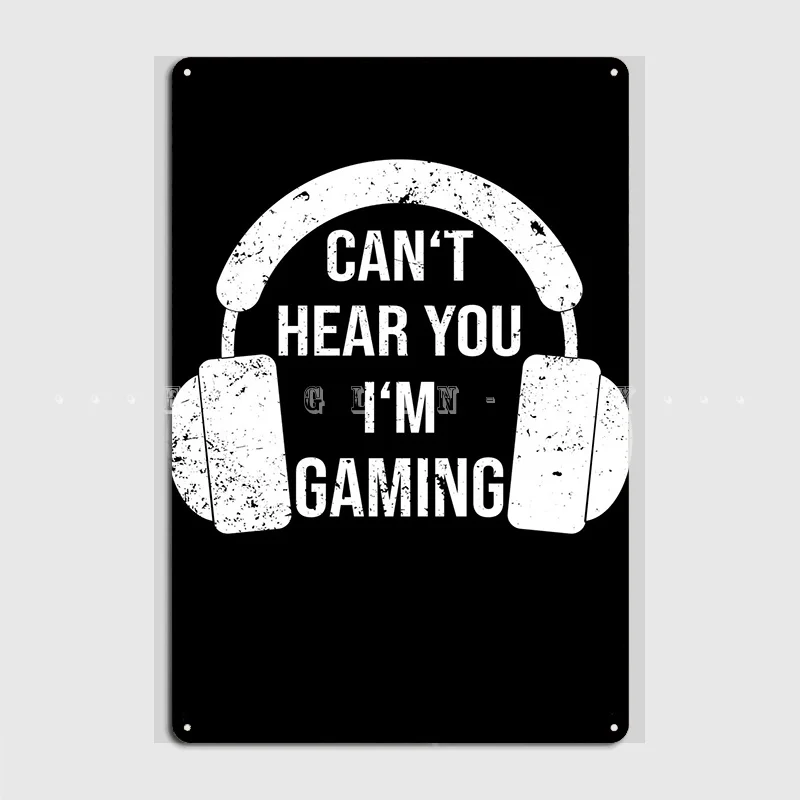 

Im Gaming Funny Metal Sign Wall Mural Mural Vintage Wall Decor Tin Sign Posters