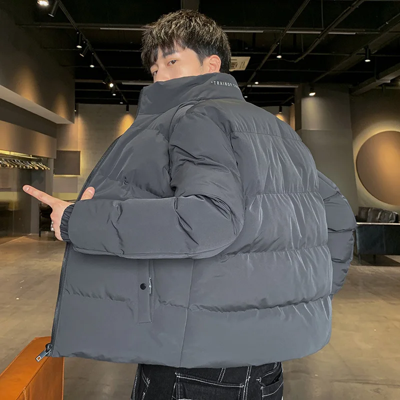 2022 Winter New Cotton-padded Men Clothing Light Luxury Fashion Men Casual Korean Version Warm Cotton-padded Clothing Boutique