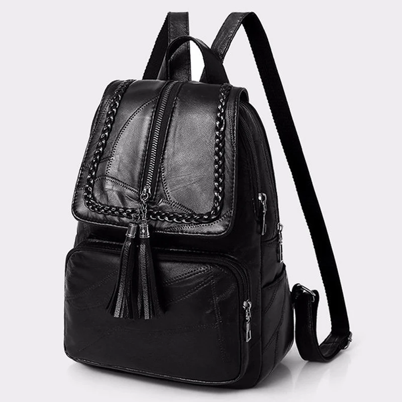 

2023 Brand Minimalism Female Backpack Pu Leather Youth Women Bagpack Beautiful Fashion Girl Casual Rucksacks Lady Shoulder Bag
