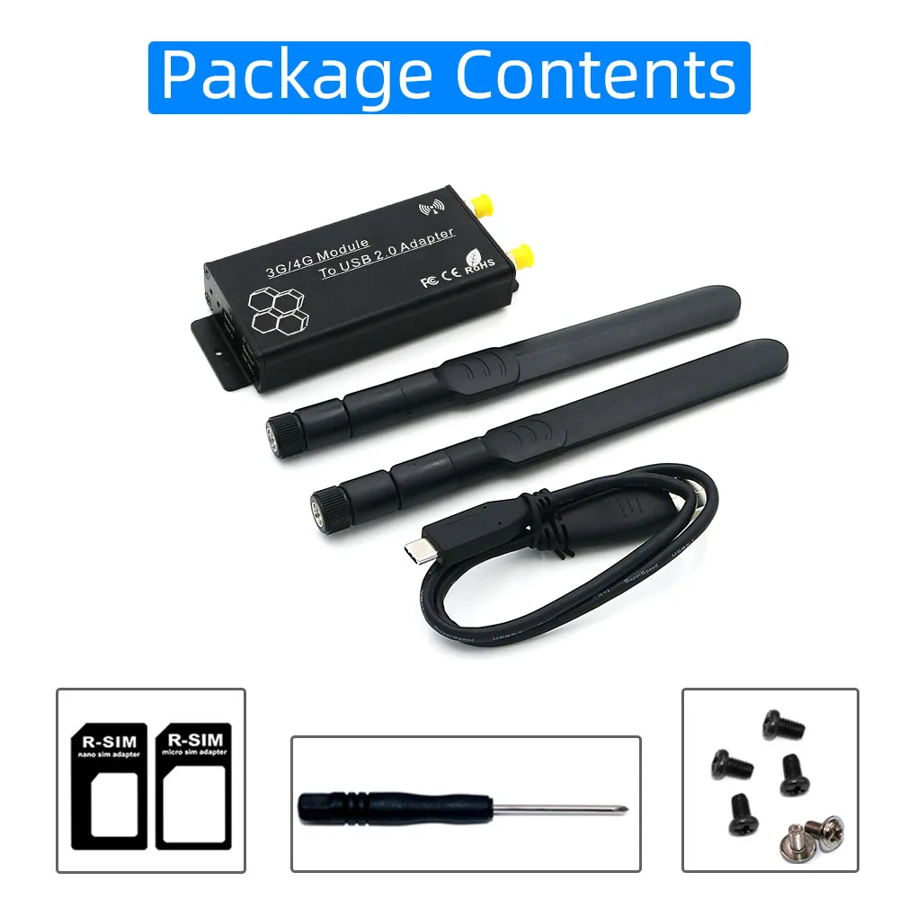 M.2 Wifi Adapter NGFF to USB 2.0 TYPE C Cable SIM Card Slot 5V Auxiliary Power for WWAN/LTE/3G/4G Module |