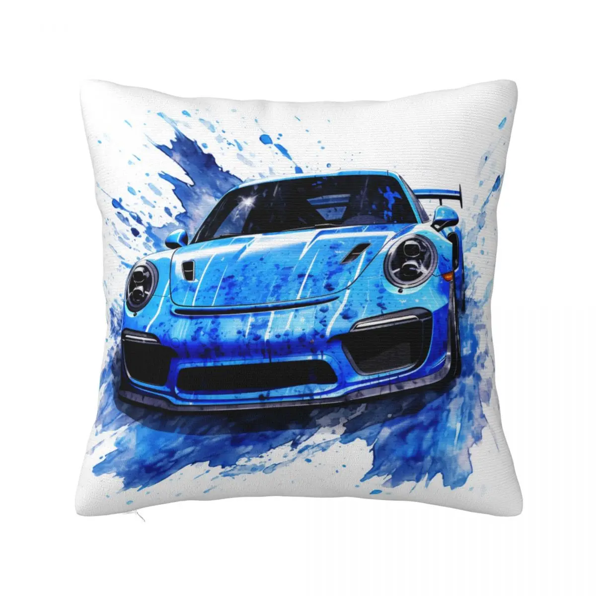 

Classic Sports Car Pillow Case Hyper Artistic Ink Drawing Polyester Car Pillowcase Zipper Spring Modern Cover