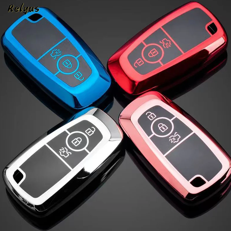 

TPU Car Remote Key Case Cover Fob for Ford Fusion Edge Mustang Explorer F150 F250 F350 Ecosport Protector Shell Auto Accessories