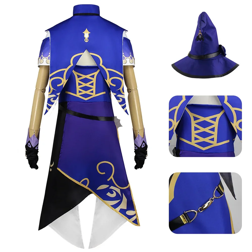 

Genshin Impact Cos Costumes Rose Witch Lisa Clothes Game Clothes Set Cospaly Anime Cosplay Costumes