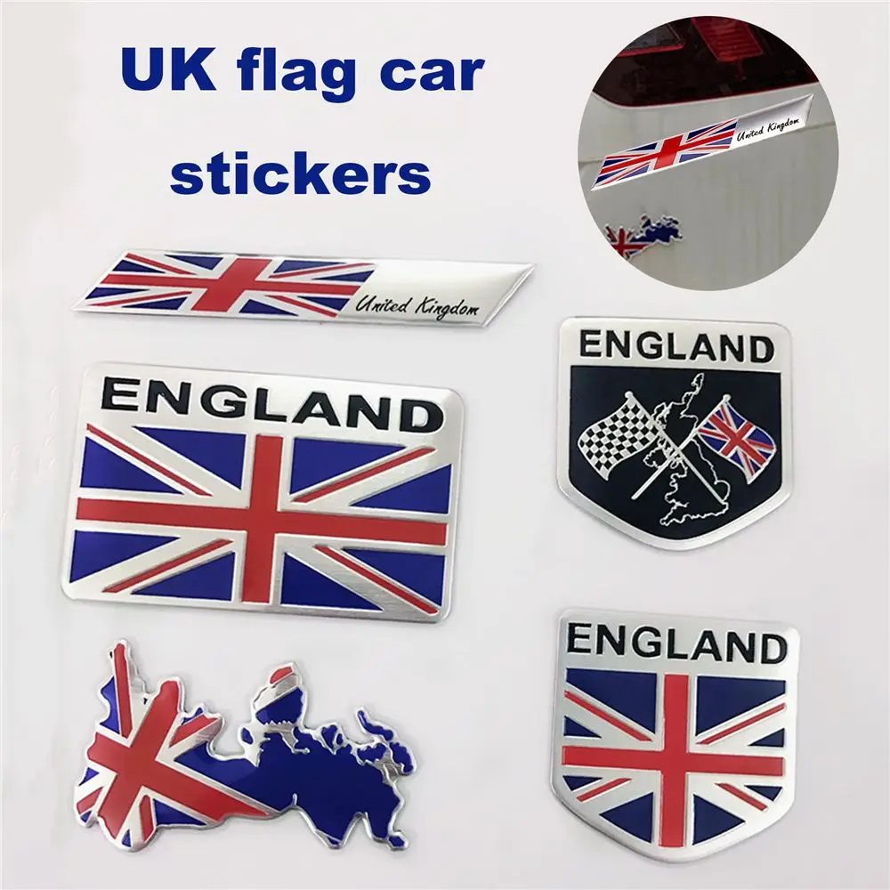 Federal 2x Union Jack UK Flag Car Trunk Emblem Badge Motorcycle Fuel Fairing Sticker 