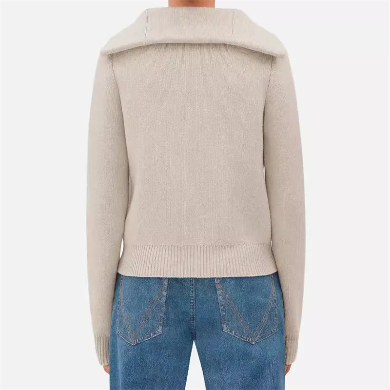 Кардиган для женщин 2024 осенний новый свитер однобортный тонкий женский топ с