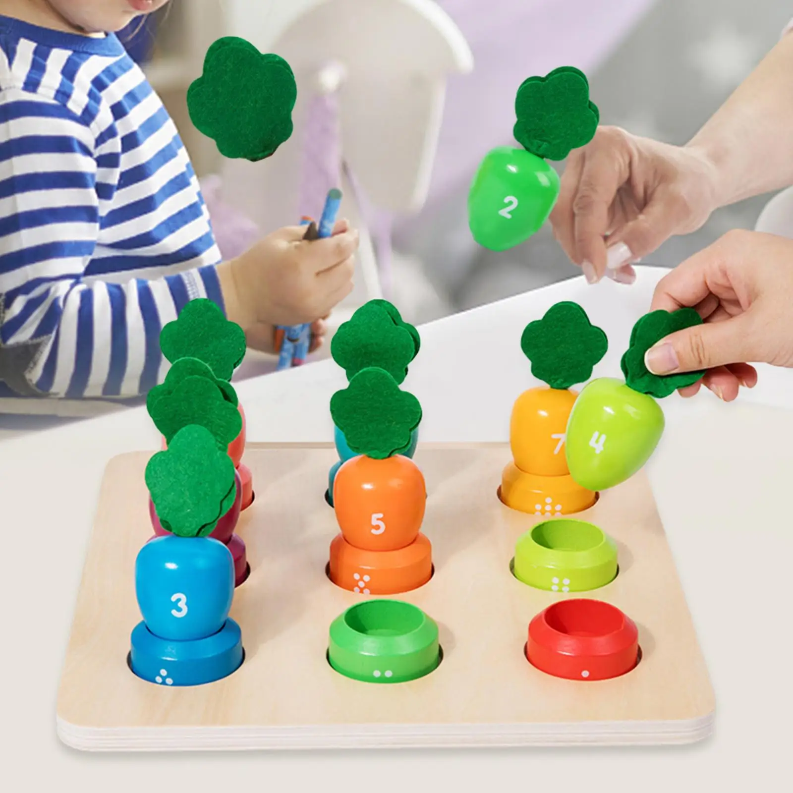 

Wooden Color Cognition Montessori Color Matching Game for Role Play Learning Activity Activity Interaction Enlightenment