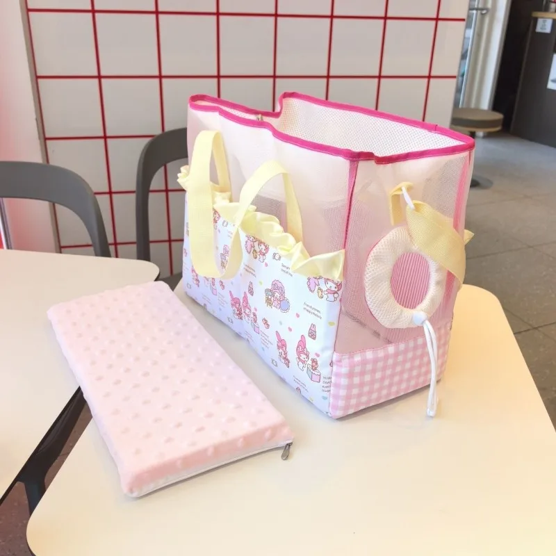 Фото Переноска для животных My Melody с ковриком, дышащая сумка-переноска через плечо и ручная сумка для путешествий для кошек и маленьких собак №5