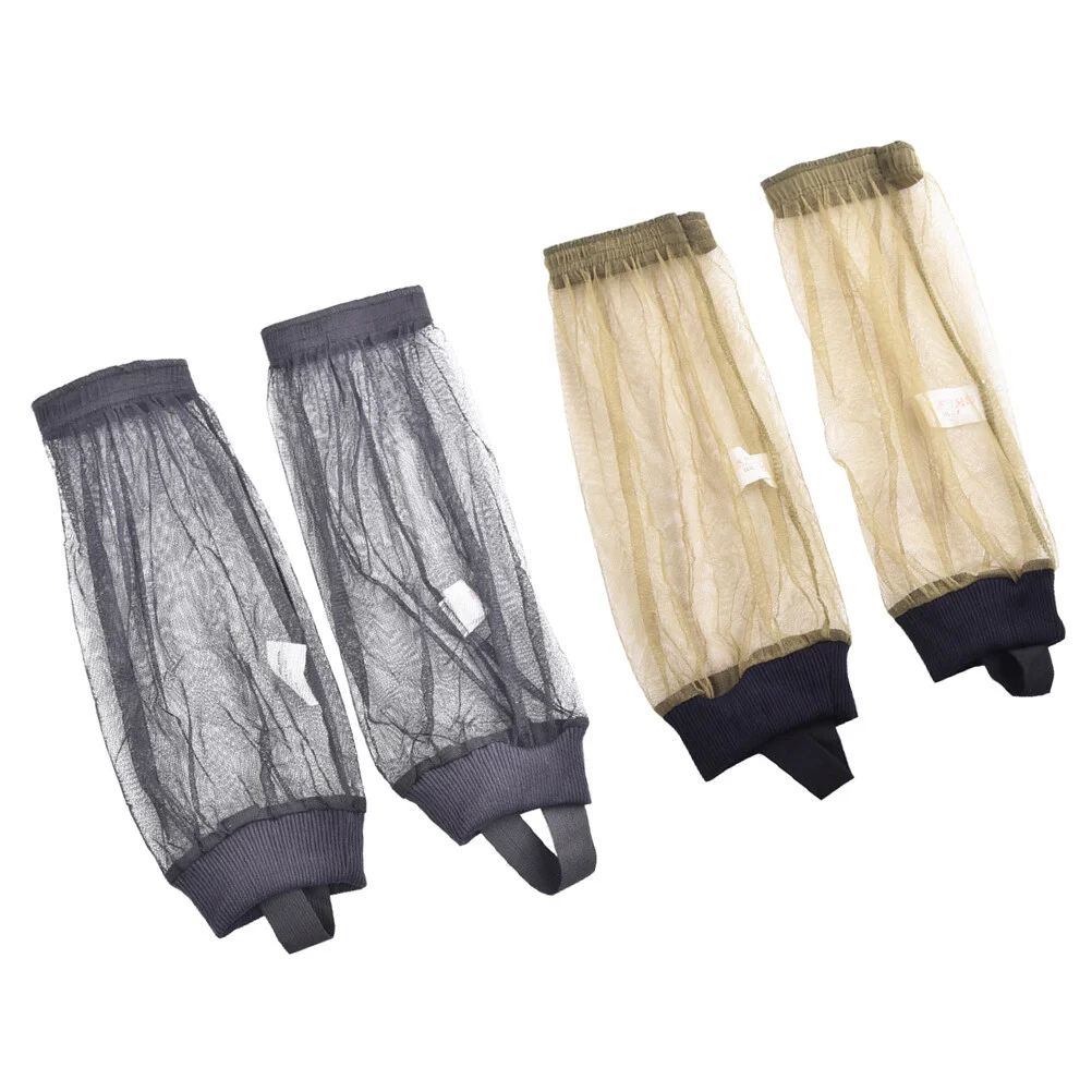 

2 Pairs Mesh Foot Cover Leg Socks Clothing Gauze Bite-proof Camping Clothes High