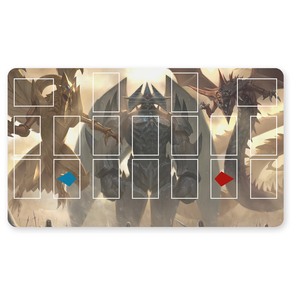 

1163358 - TCG Playmat Blue-eyes Ultimate Dragon Dark Magician Duel Monsters Playmats Compatible for YuGiOh OCG TCG CCG+Free Bag