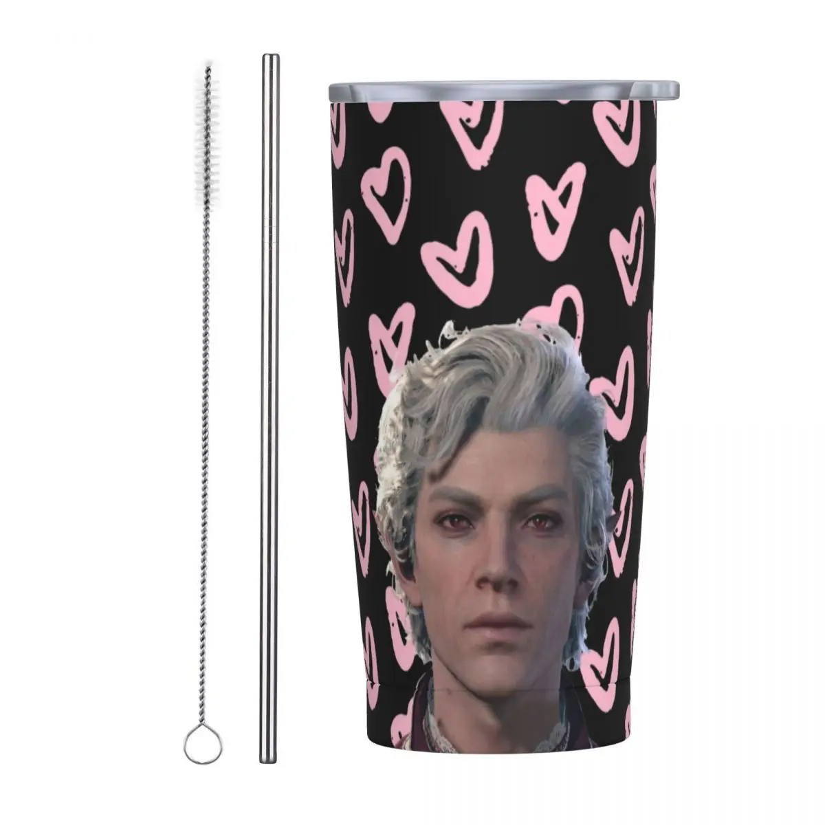 Astarion Baldur's Gate 20 Oz Tumbler Game вакуумная Изолированная дорожная кружка для кофе с