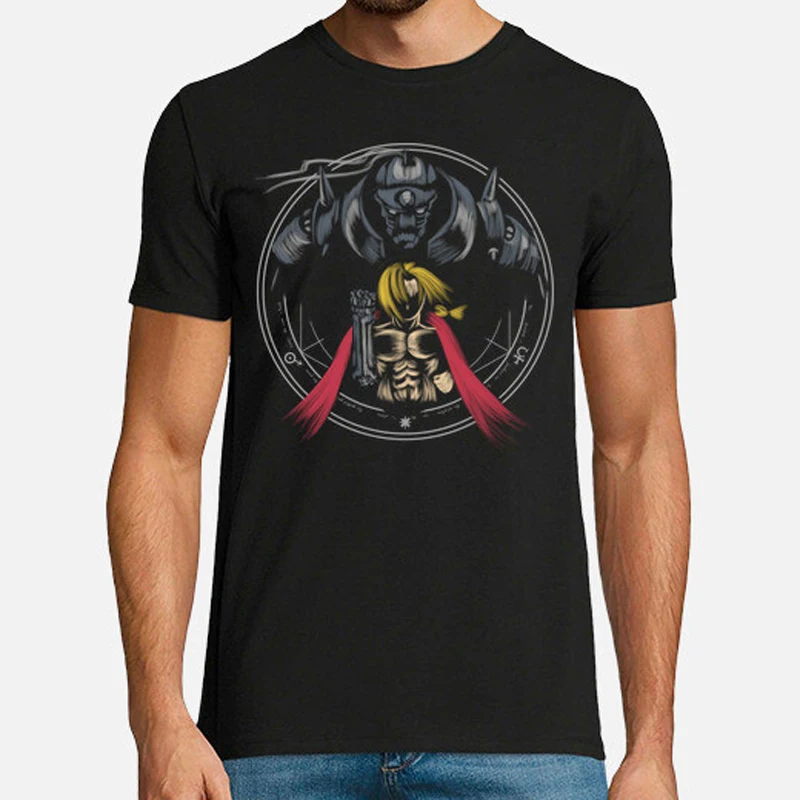 

Elric Brothers T-Shirt New Short Sleeve Casual 100% Cotton O-Neck Mens T-shirt
