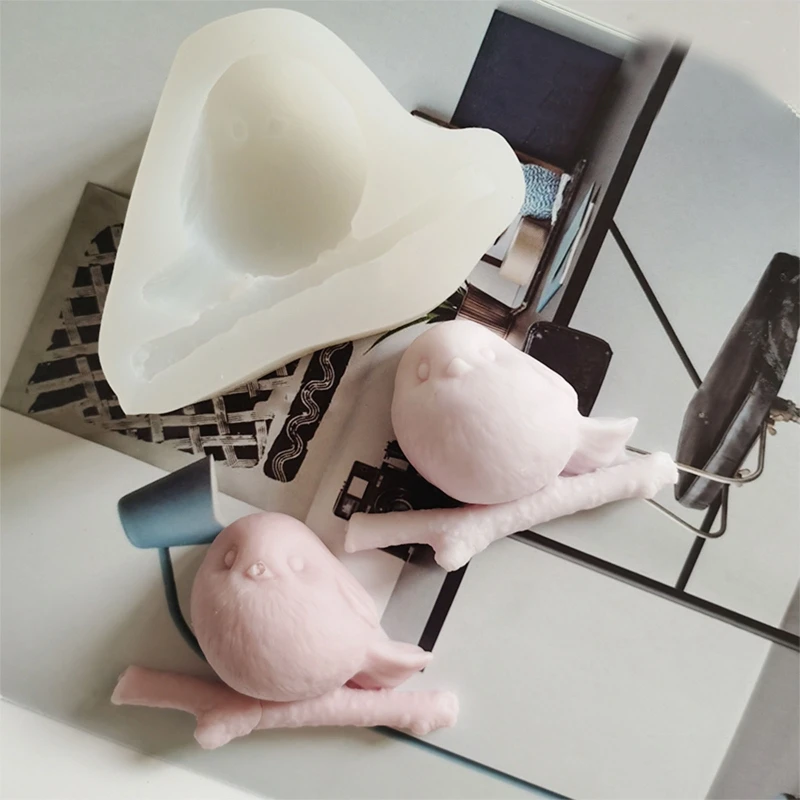 

3D Sparrow Bird Silicone Mold for Candle Soap Making Cake Chocolate Molds DIY Resin Aroma Mould Baking Tools Y5GB
