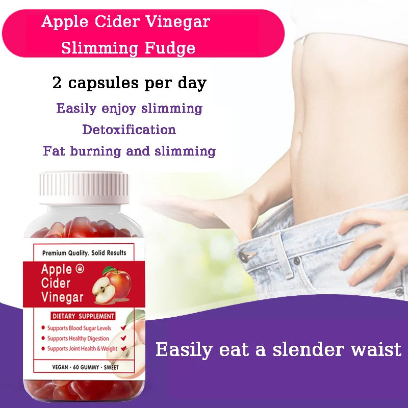 

Apple Cider Vinegar Rapid Ketogenic Energy Gummies Fat Burner Food Sugar&Oil Blocking for Men and Women Weight Loss Products