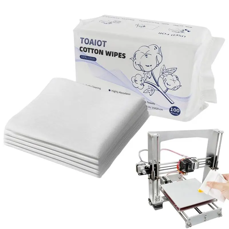 

3D Printer Cleaning Wipes Highly Absorbent Reusable Wet Cotton Wipes Cleaning Tool 3D Printer Accessories Harmless For Screens