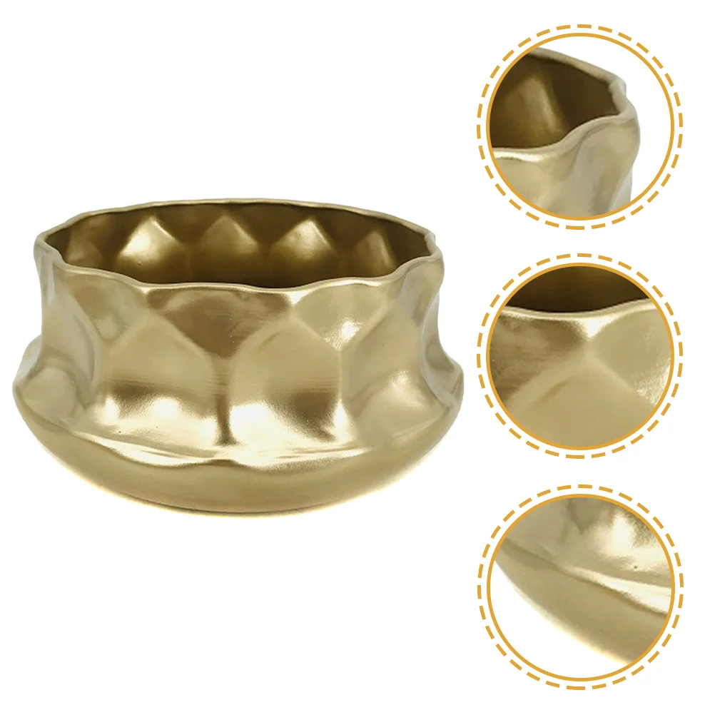 

Creative Metal Planter Pot Garden Iron Pot Outdoor Flower Pot Metal Floral Vase Golden