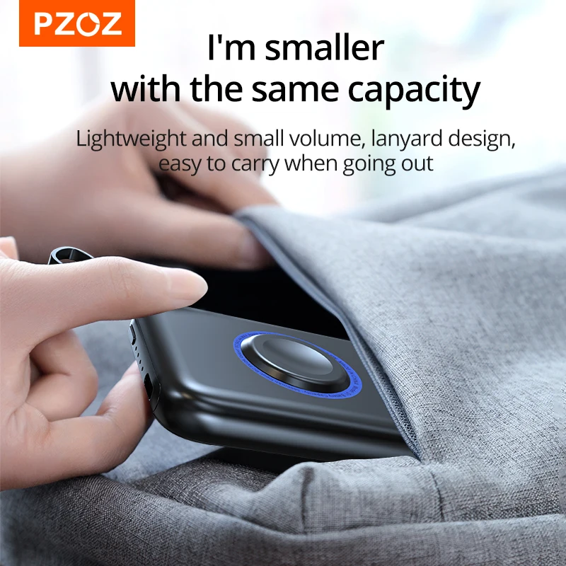 PZOZ Magnetic Mini Power Bank 5000mAh For Apple Watch Wireless Charger Portable Fast Charging For iPhone iWatch Series PowerBank