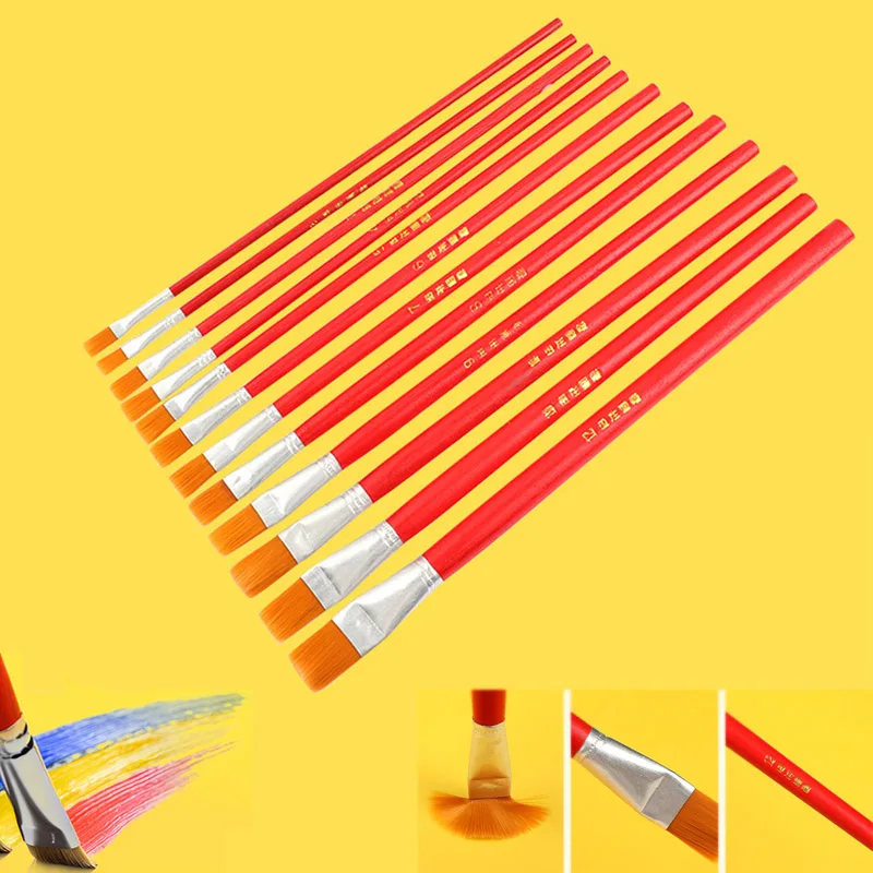 

Paint Brushes Set Round Pointed Tip Paintbrushes Nylon Hair Artist Acrylic Paint Brushes for Acrylic Oil Watercolor