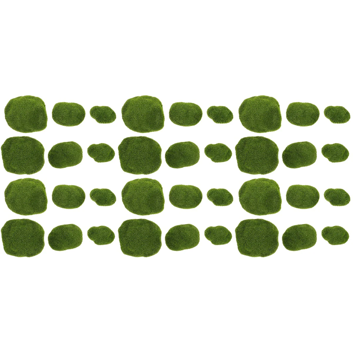 

Rocks Decorative Fakefaux Decor Stones Mossy Artificial Greenrock Model Micro Landscape Covered Home Lifelike Spheres False
