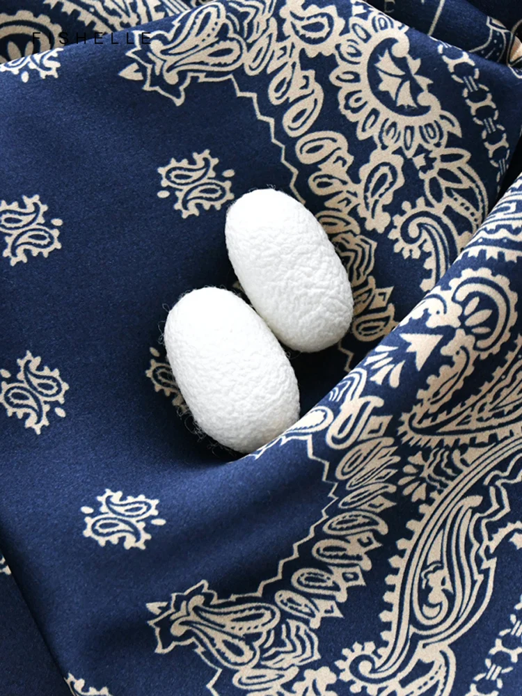 Шарфы из 100% натурального шелка с принтом пейсли 65 см