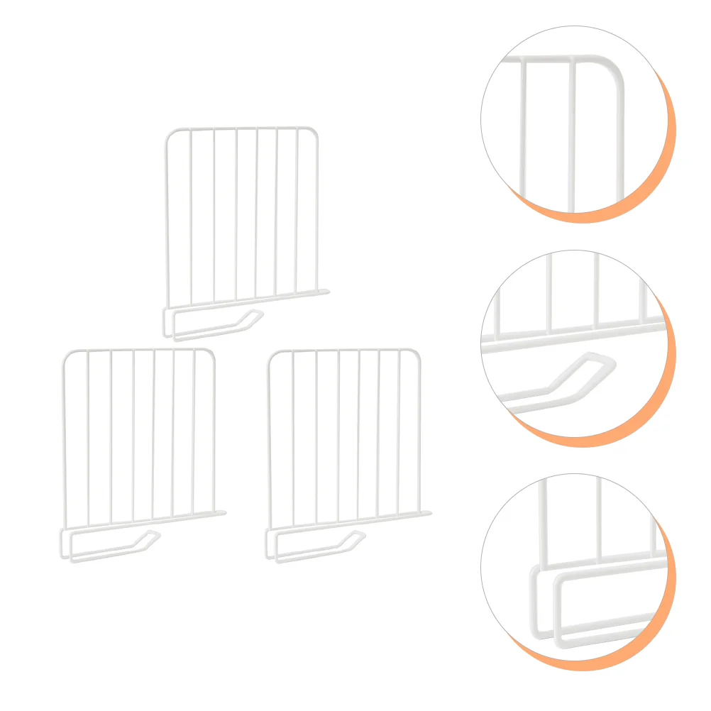 

3 шт., полка-разделители для шкафа, разделительные полки для одежды, железные разделители