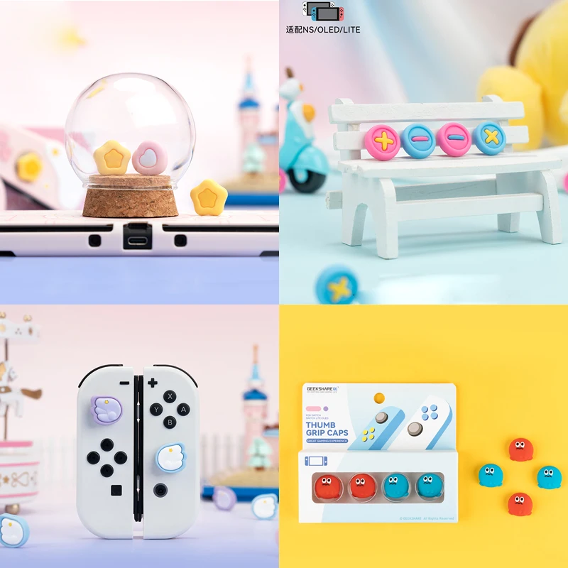 Новейший милый дизайн колпачки для большого пальца джойстика OLED Nintendo Switch/NS Lite