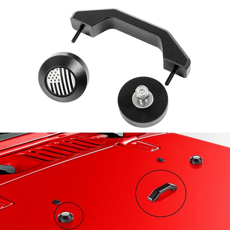 

3 шт., комплект петлевых кронштейнов и заглушек капота для Jeep Wrangler JK JKU Sahara Unlimited 2007-2018