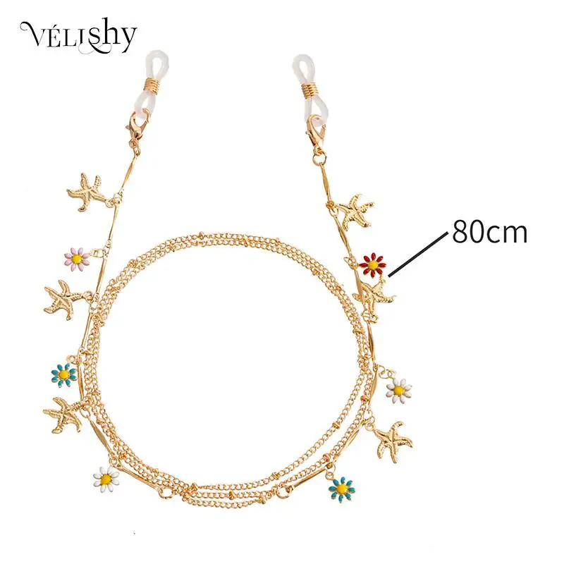 Fashion NewPearl Mask Chains Glasses Chain For Women Retro Metal Sunglasses Lanyards Eyewear Cord Holder Neck Strap