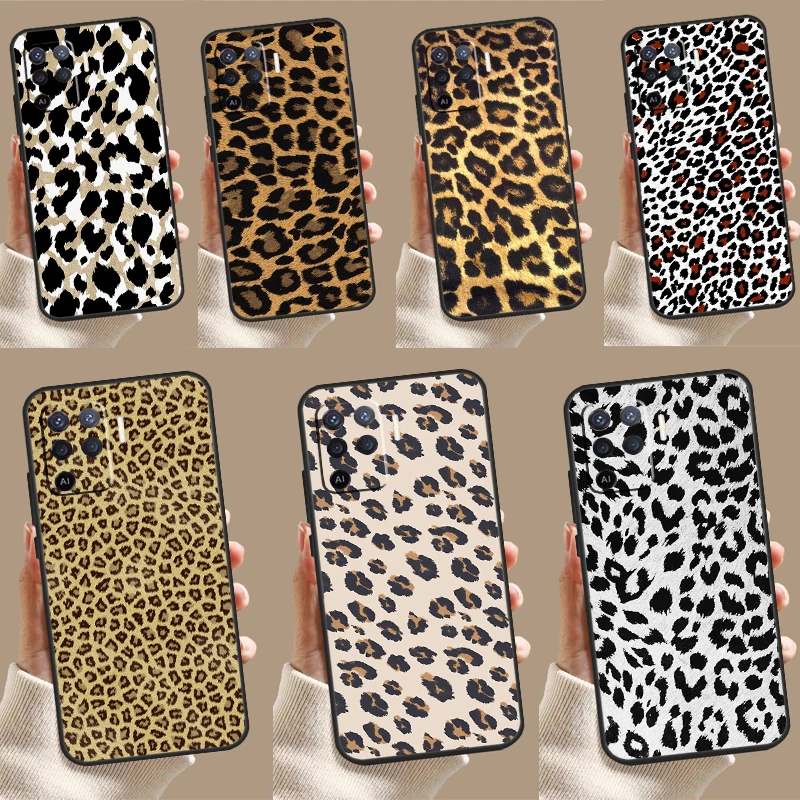 Леопардовый принт для OPPO A57S A53S A54S A98 A78 A58 A79 A15 A17 A77 A16 A76 A96 A52 A72 A5 A9 A94 A74 чехол