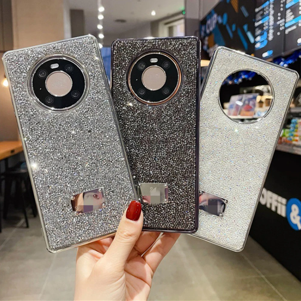 

Diamond inlaid soft mobile phone case electroplated rhinedrill for Huawei P40 P50 mate30 mate40 mate50 pro phone cases