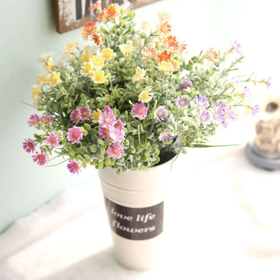 

Artificial Wild Chrysanthemum Bouquet for Country Wedding Decortion Home Balcony Hotel Party Outdoor Garden Artificial Plant