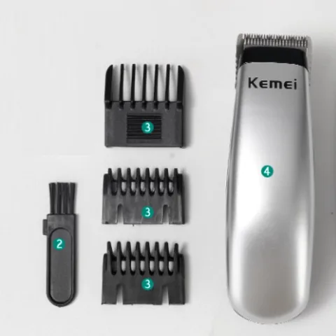 Компактная машинка для стрижки волос Kemei профессиональный триммер для бороды и волос перезаряжаемое устройство для удаления волос