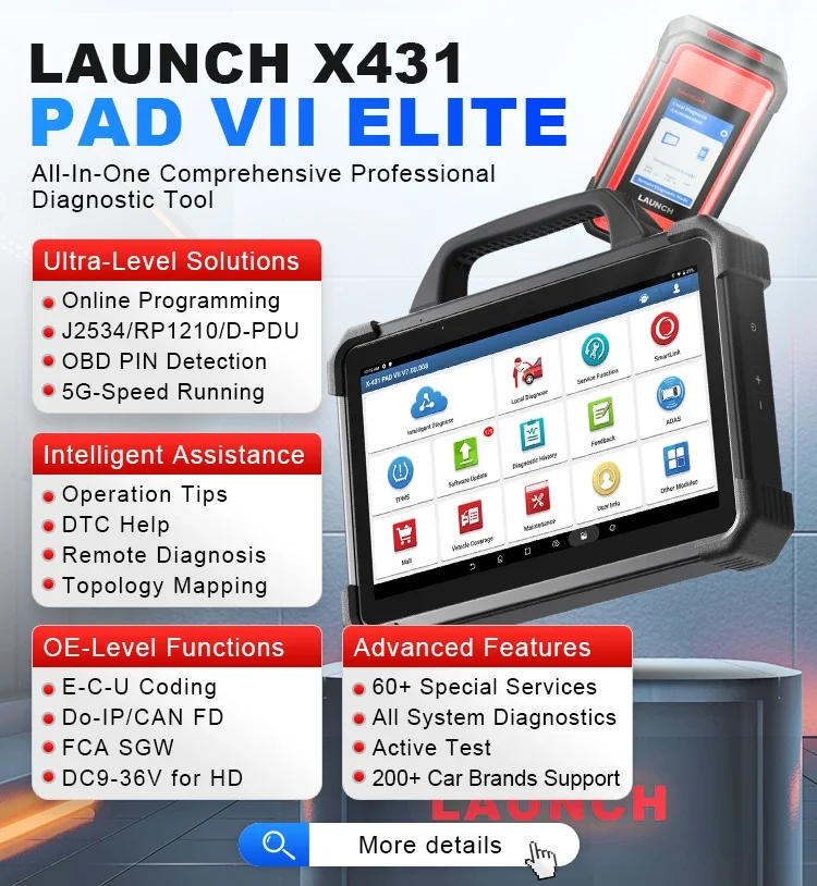 Программатор ЭБУ x431 PAD VII ELITE сканирующий инструмент для компьютера 431