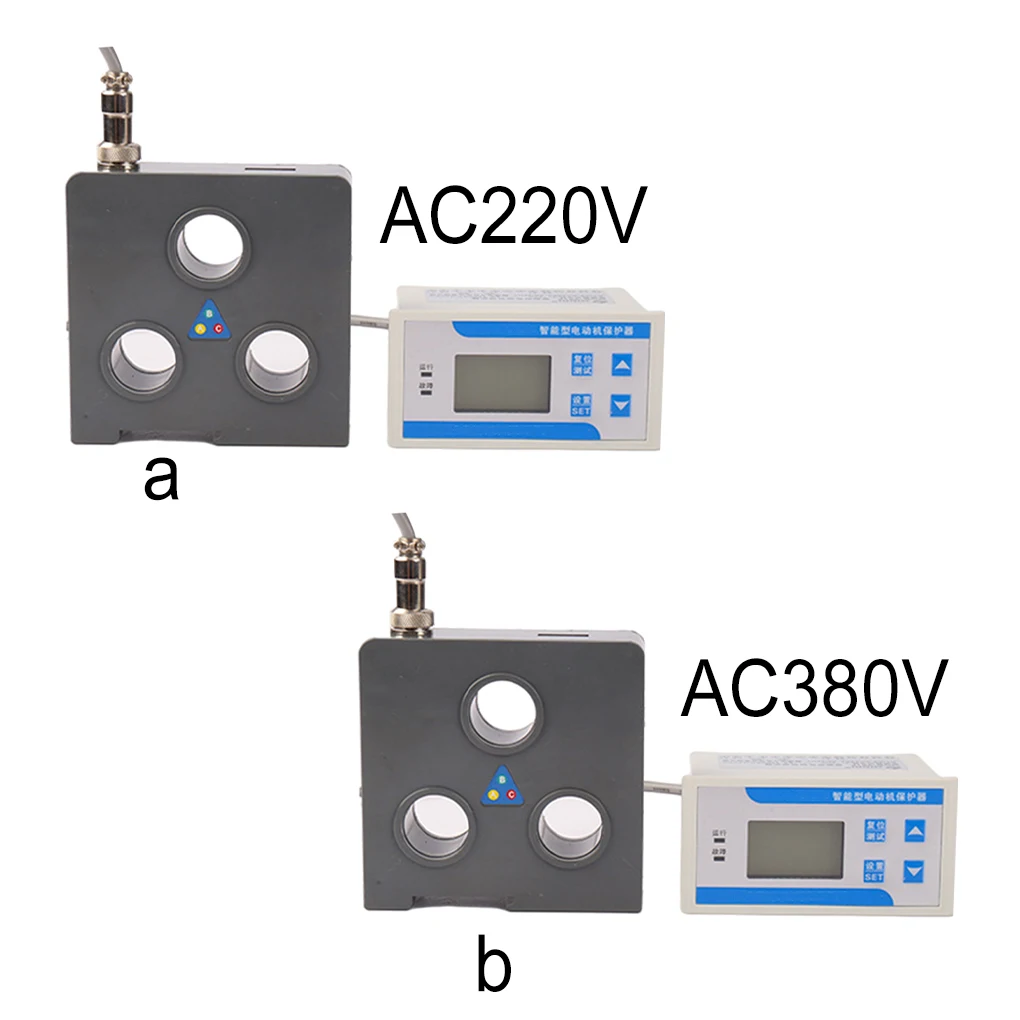 

Digital Display Air Compressor Blower Electric Motor Protector Overcurrent Udervoltage Protection Relay AC380V