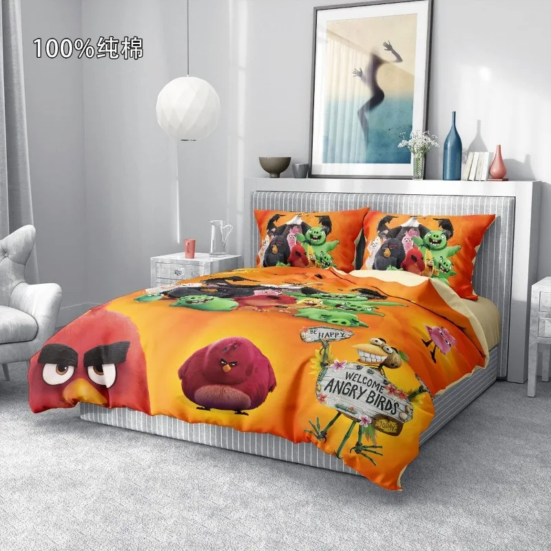 Креативная и персонализированная простыня из чистого хлопка Angry Birds Bomb Chuck
