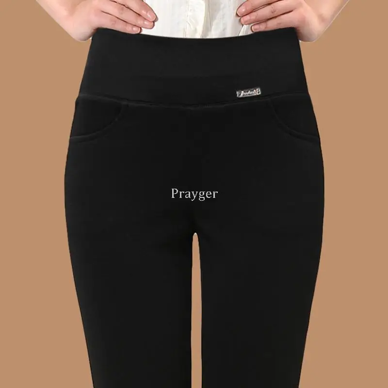Women Pants Slim Trousers Elastic Leggings High Waist Pencil Pants Lady Daily Wear Big Large Waist S-5XL 6XL