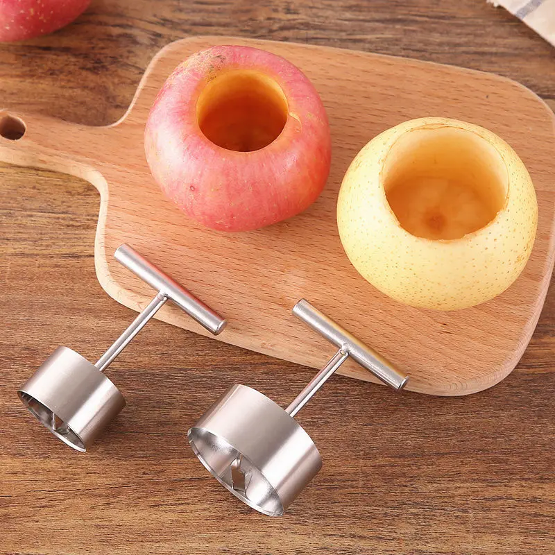 

304 Stainless Steel Apple Rice Mold Stewed Rock Sugar Pear Large Core Puller Fruit Core Hole Digger Remover Kitchen Gadgets