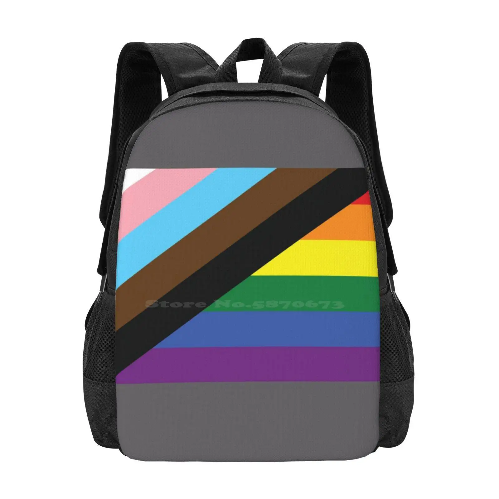 New Pride Flag Designs Backpack For Student School Laptop Travel Bag Gay Pride Trans Pride Lgbtqia Pansexual Tq Poc Black Queer