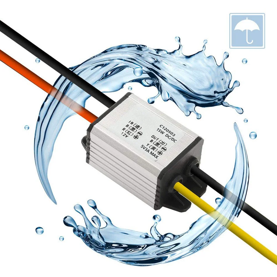 

Car Power Buck Converter Voltage Regulator 12V to 6V 3A 18W 5V 15W High Efficiency Water Converter Step Down volt Power Module