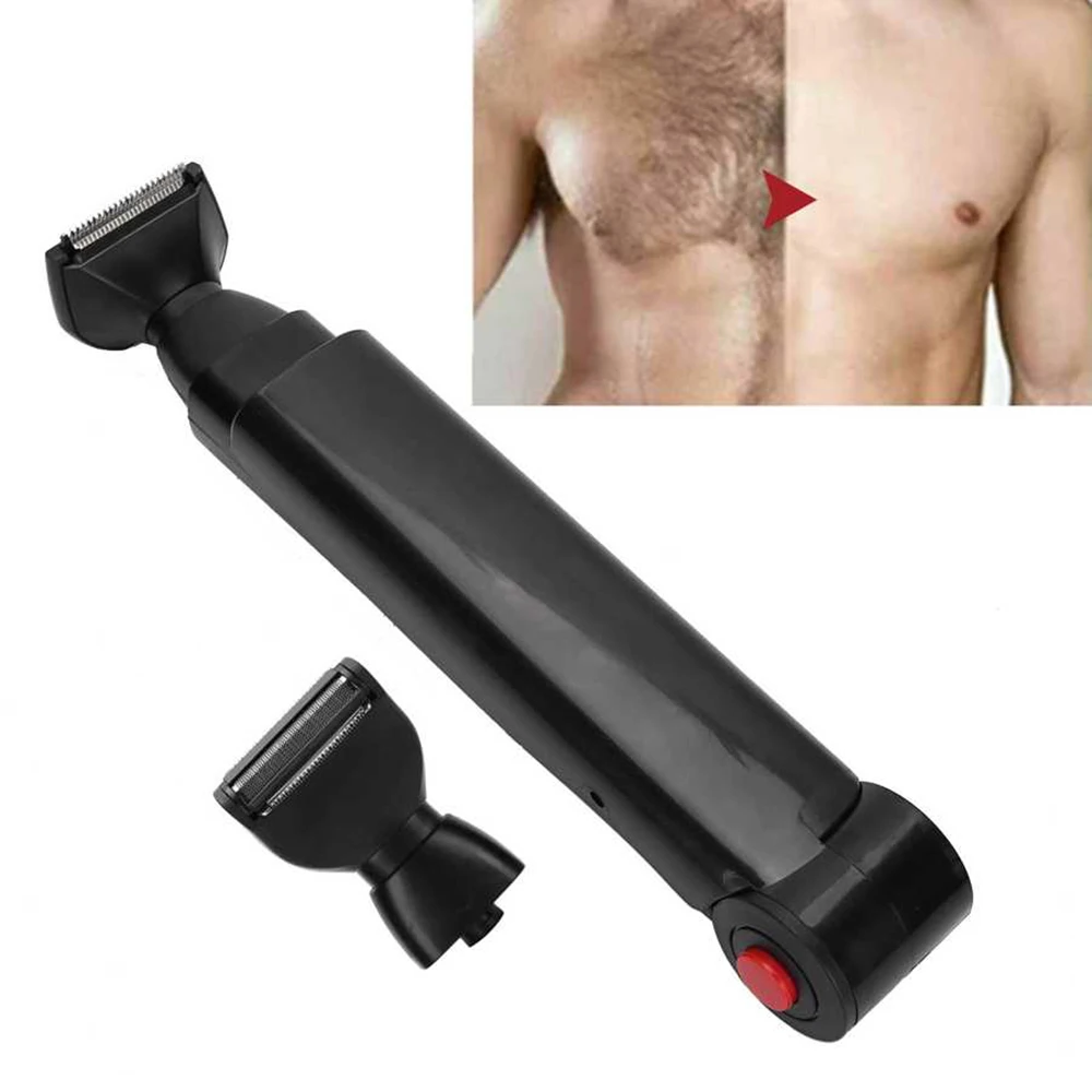 Trimmer Usb Folding Double-sided Body Hair Removal Tool Safety Back Razor Machine For Shaving