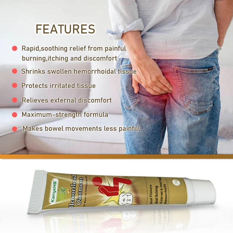 1Pcs Hemorrhoid Treatment Cream Removal Internal External Anal Fissure Bloody Chinese Medicine Pain Relief G003 |