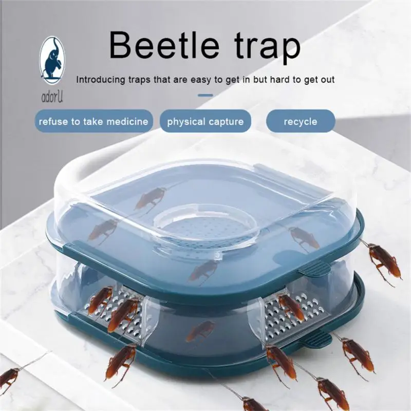 

Large Upgraded Insect Killer Traps Effective Pest Control Catcher Trap Bug Roach Catcher Household With Cover Snap-on Reusable