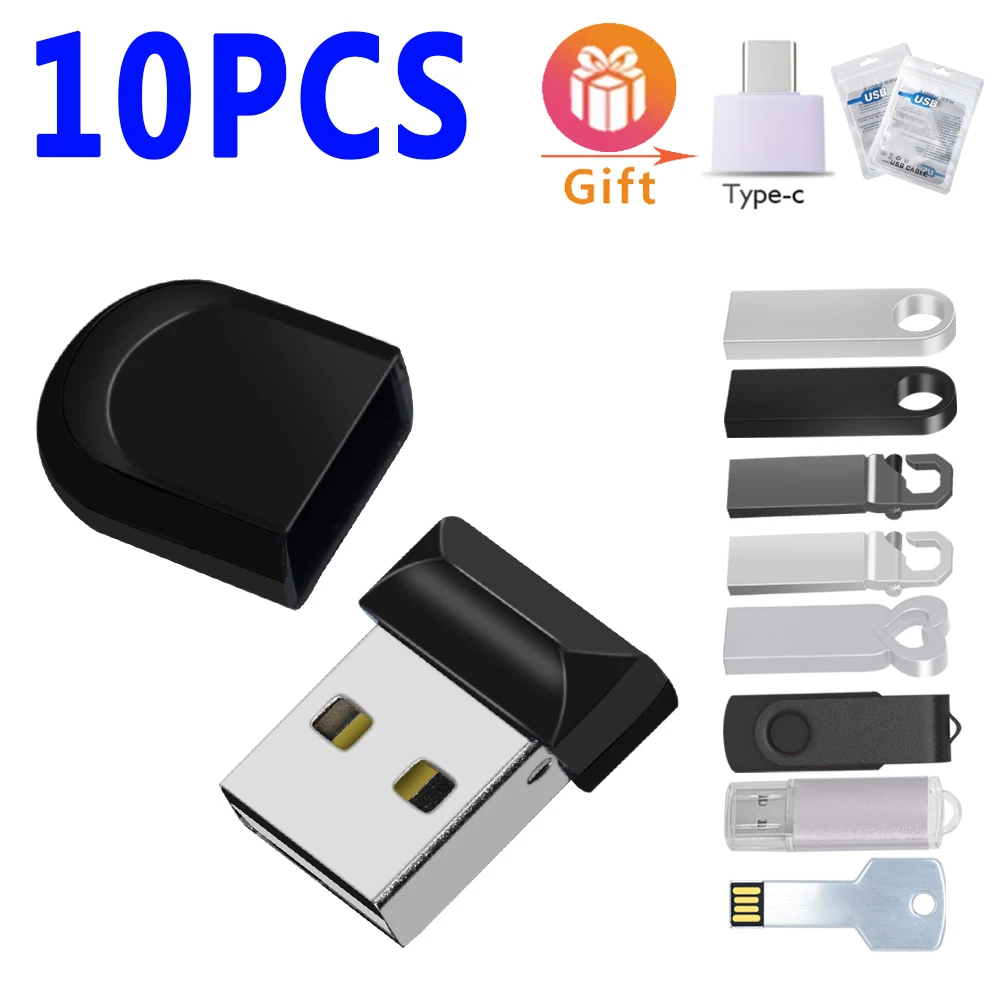 

Флэш-накопитель 10 шт./лот, 64/32/16/8 ГБ, usb 2,0
