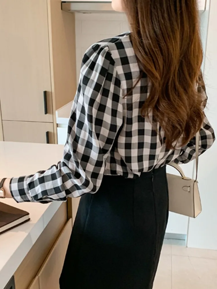 Женская Повседневная рубашка с длинным рукавом новый осенний Винтажный стиль 2023